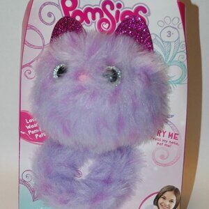 Pomsies Purple Speckles The Cat Interactive Wearable Toy Plush Pom-Pom NWT NEW